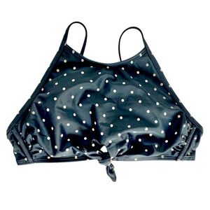 NWOT Xhilaration Black White Polkadot Bikini Top